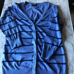The Limited blue stripe cardigan